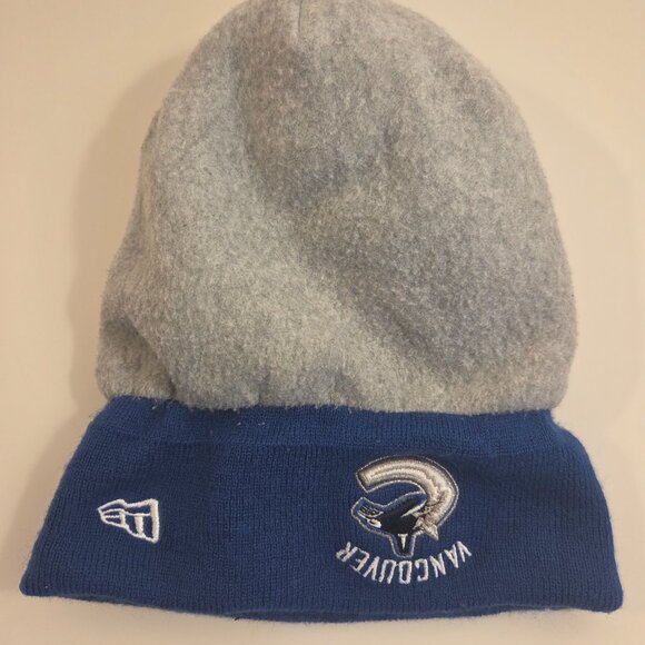 New Era Canucks Pom Beanie, Child Size, Like New - Picture 5 of 5